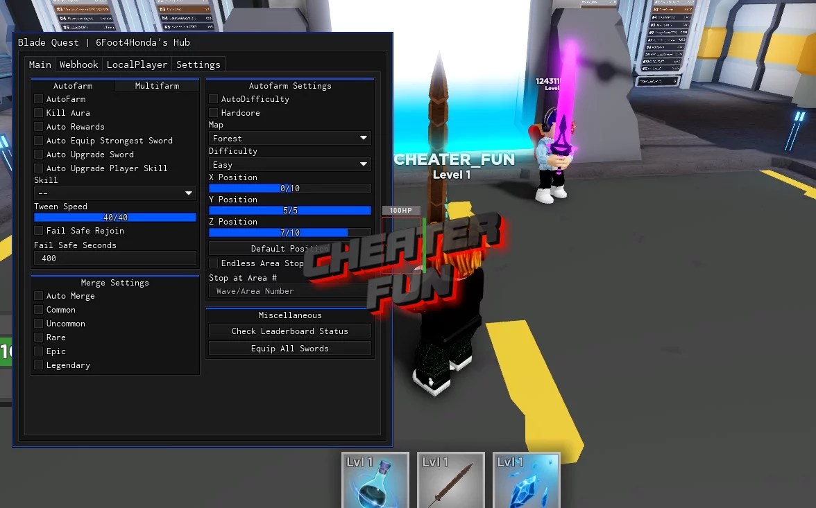 Roblox Blade Quest Script Auto Farm, Kill Aura & More