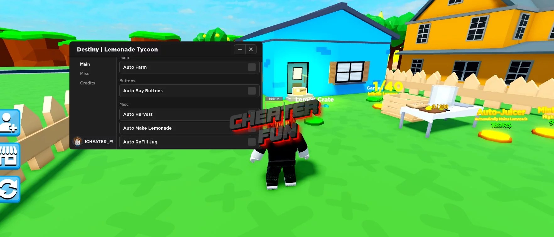 Lemonade Tycoon Script Auto Farm, Auto Make Lemonade & More