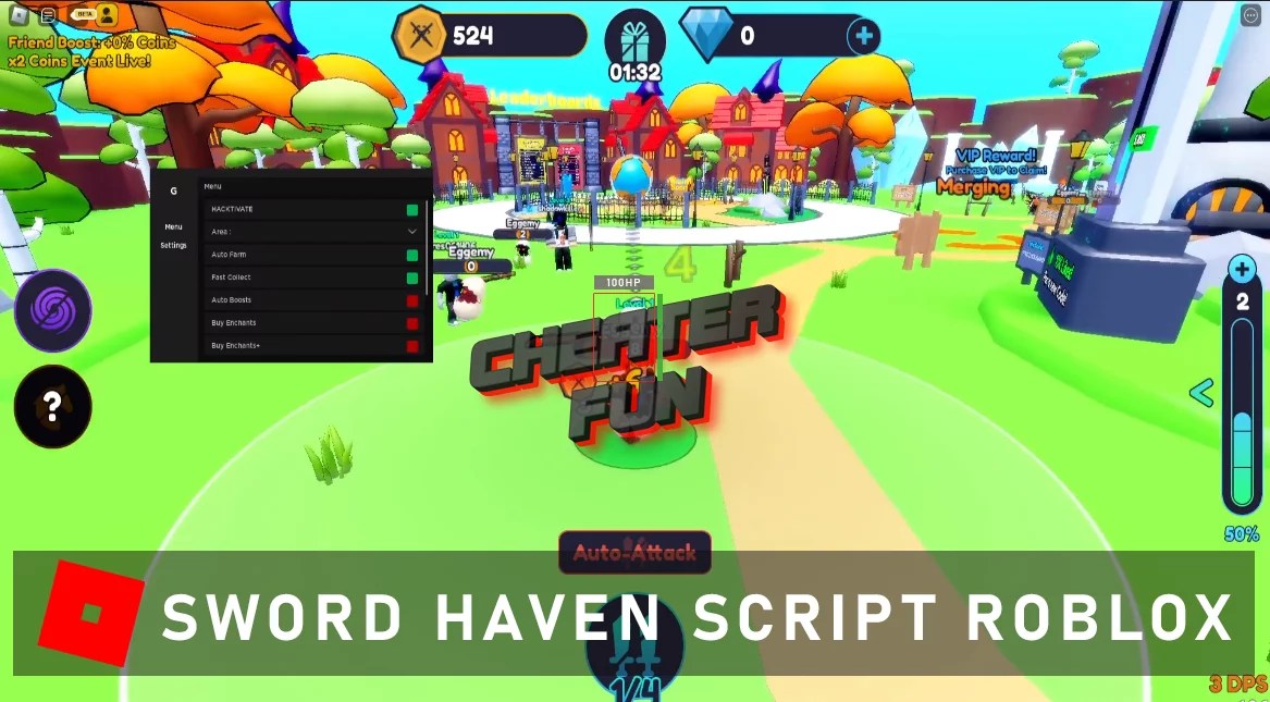 Sword Haven Script Roblox Auto Farm, Fast Collect PasteBin
