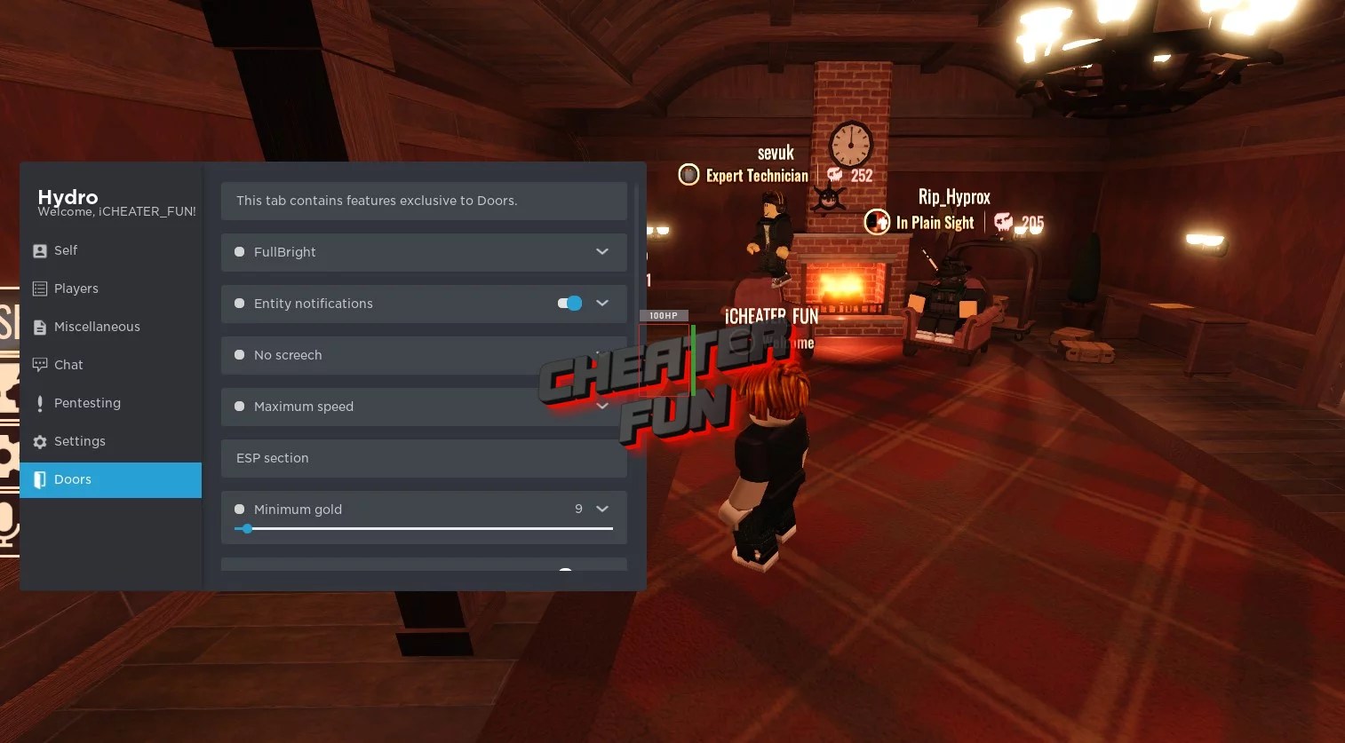 DOORS Roblox Hack FullBright, Esp & More