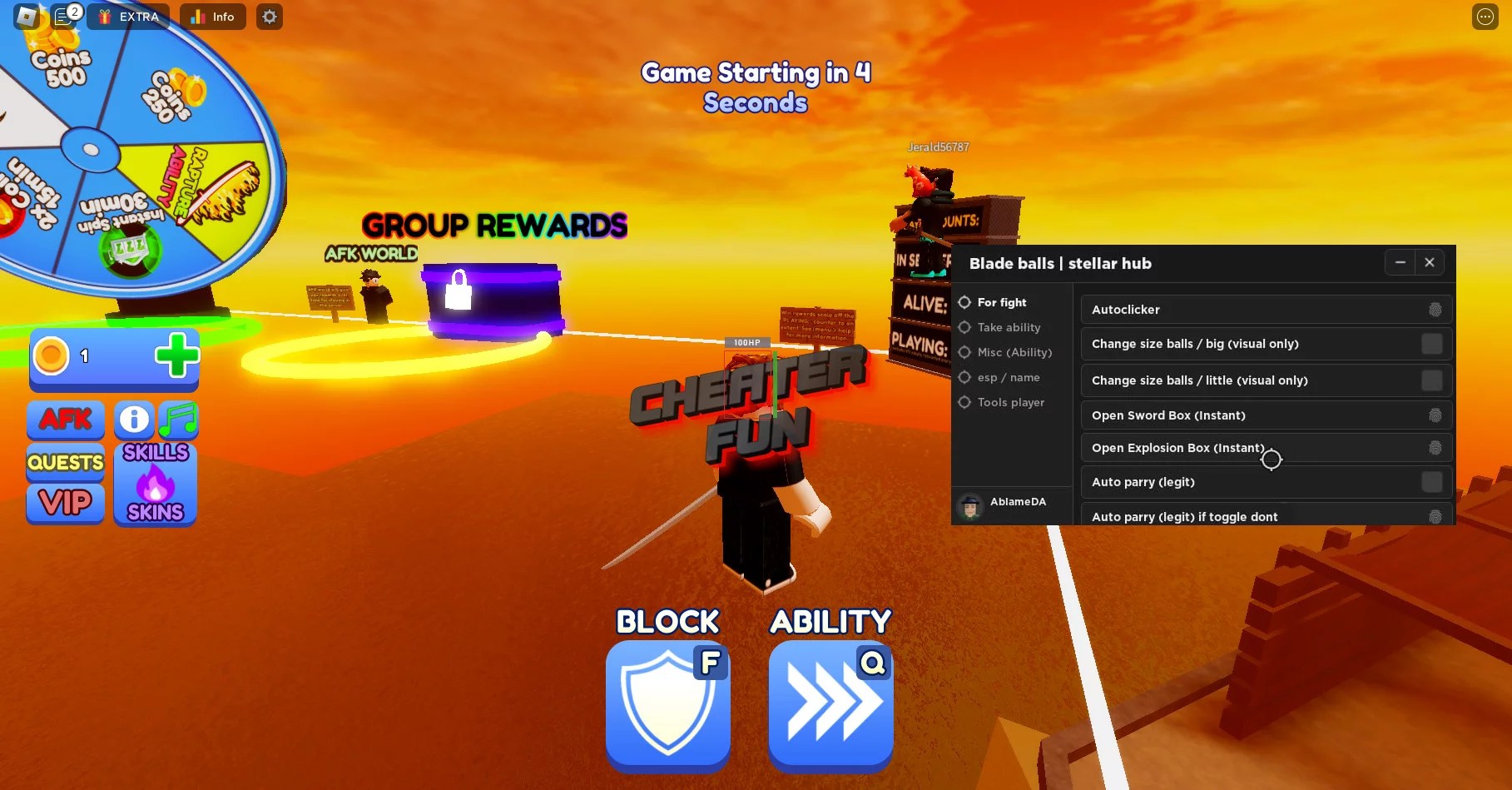 Blade Ball Script Autoclicker, Change Ball Size & More