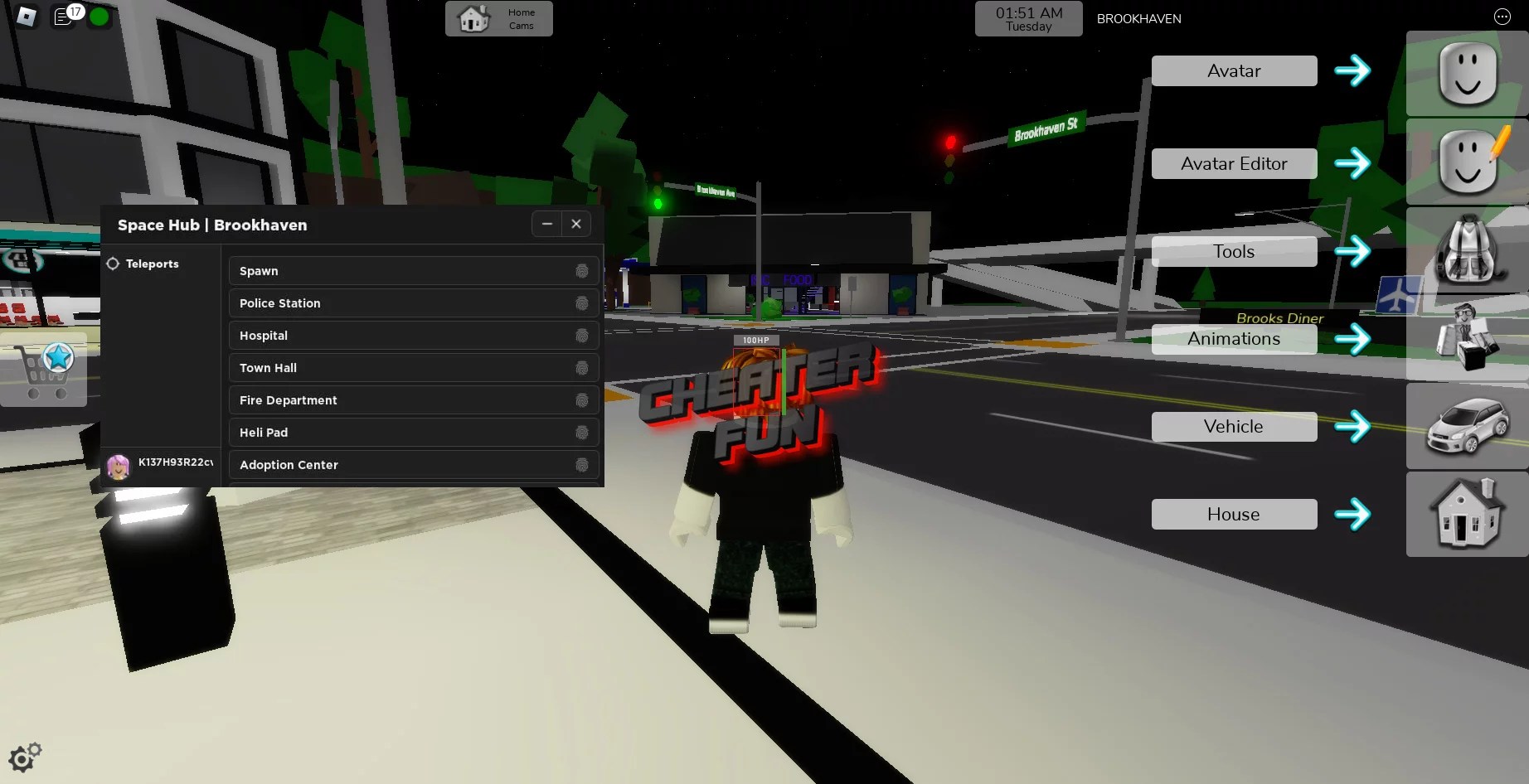 Brookhaven RP Script Space Hub Teleports