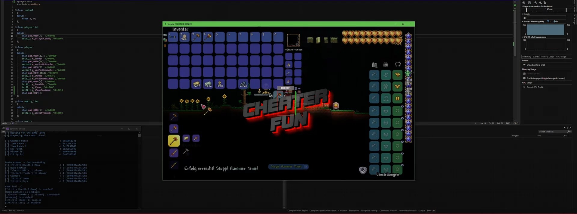 Terraria PC Steam Hack Godmode, Inf Health, Inf Mana » Download Free