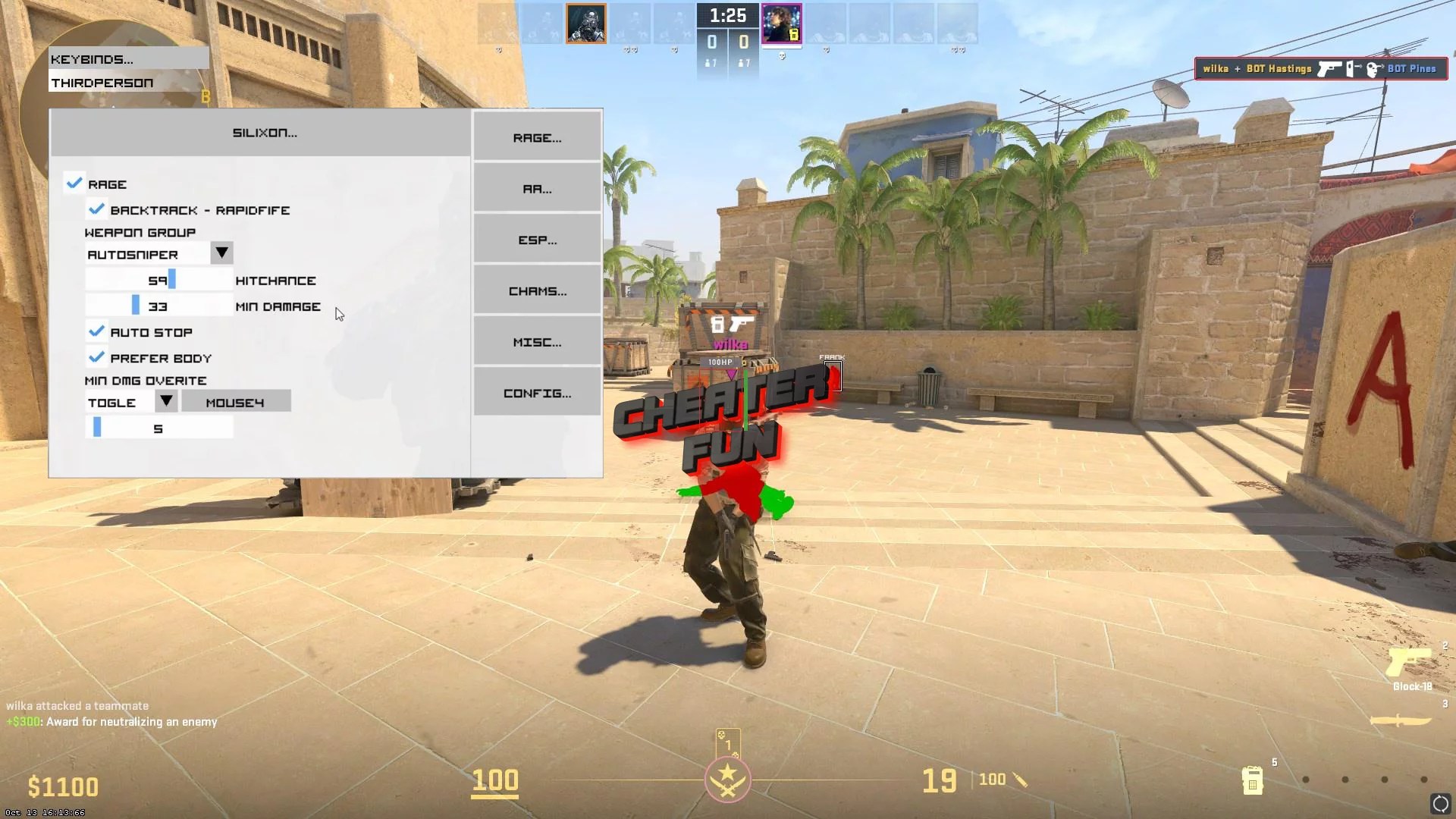 CS2 Internal Rage (HvH) Cheat Aimbot, RapidFire, AA, ESP » Download