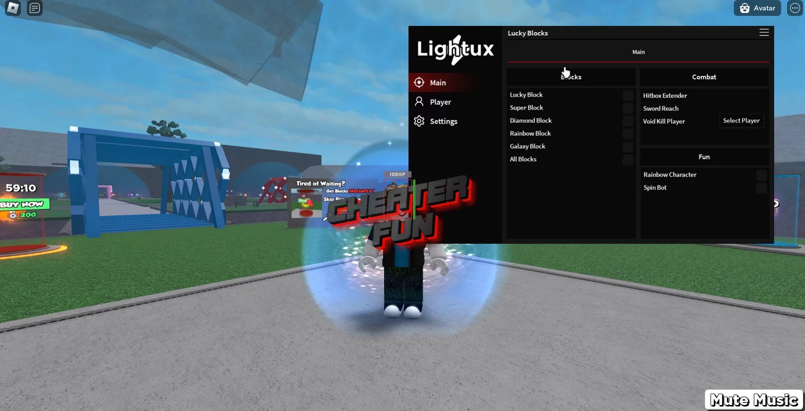 LUCKY BLOCKS Battlegrounds Hack Get Blocks, Void Kill Player