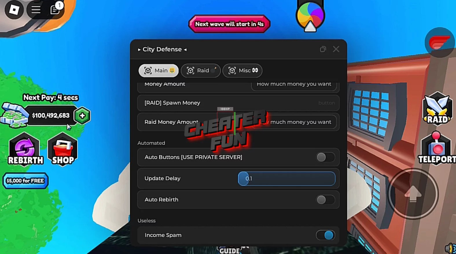 City Defense Tycoon Script, Hack Auto Farms GUI » Download Free