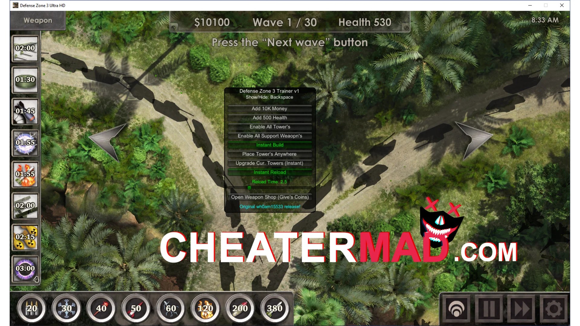 Defense Zone 3 HD Trainer Hack v1.0