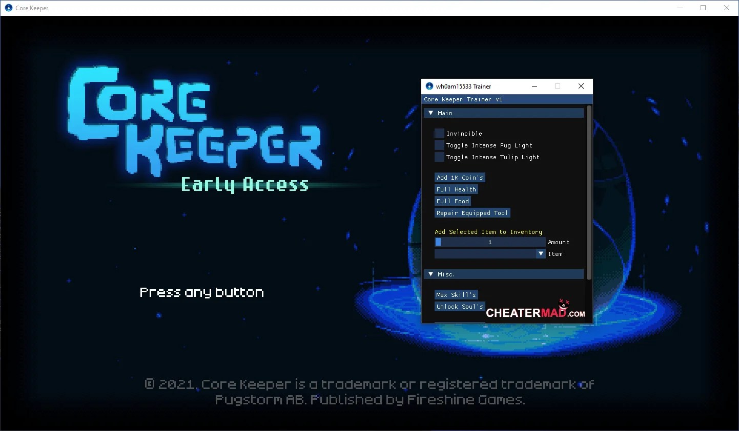 Core Keeper Cheat Trainer By wh0am15533