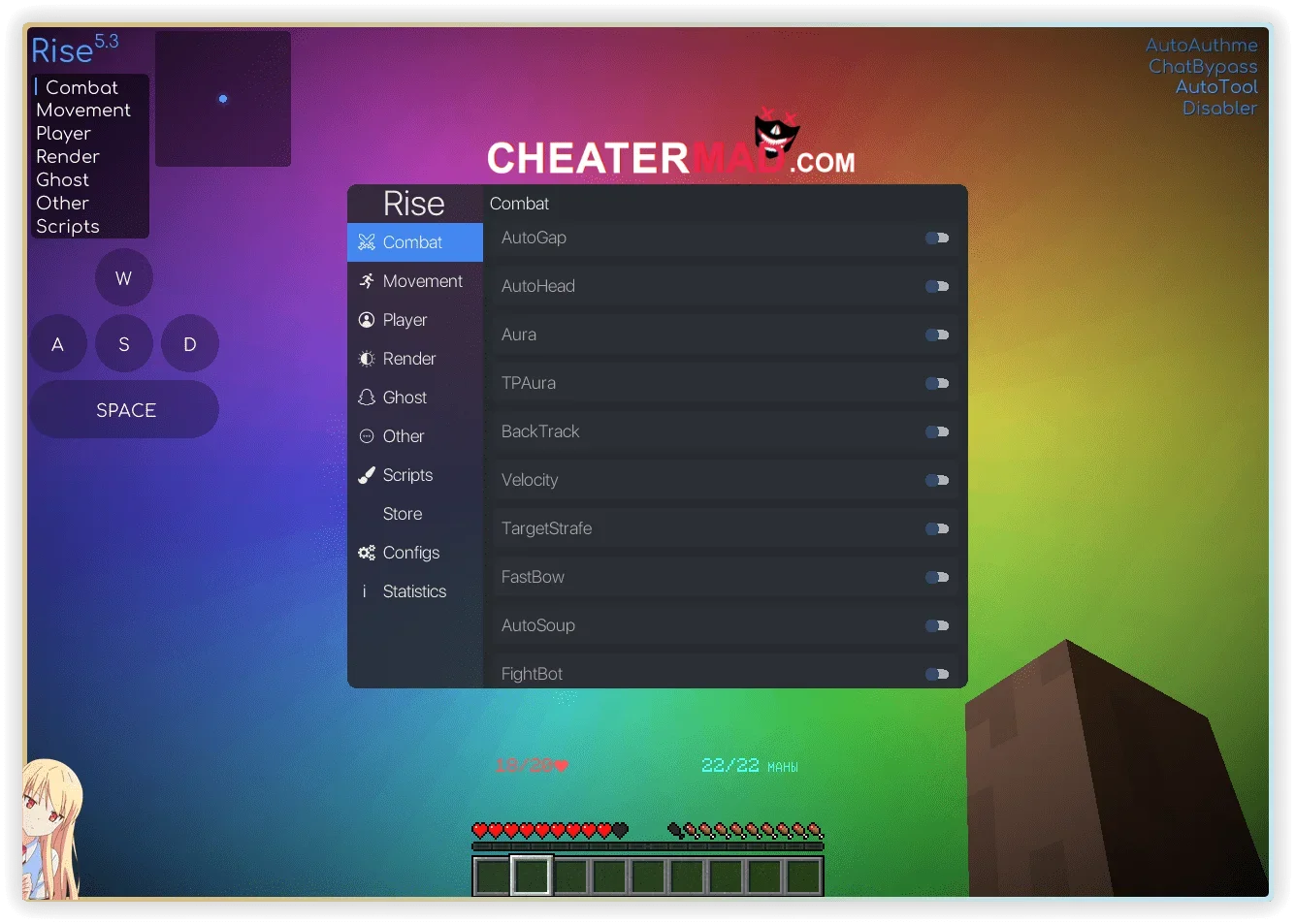 Minecraft Rise Client Hack v6.1.30