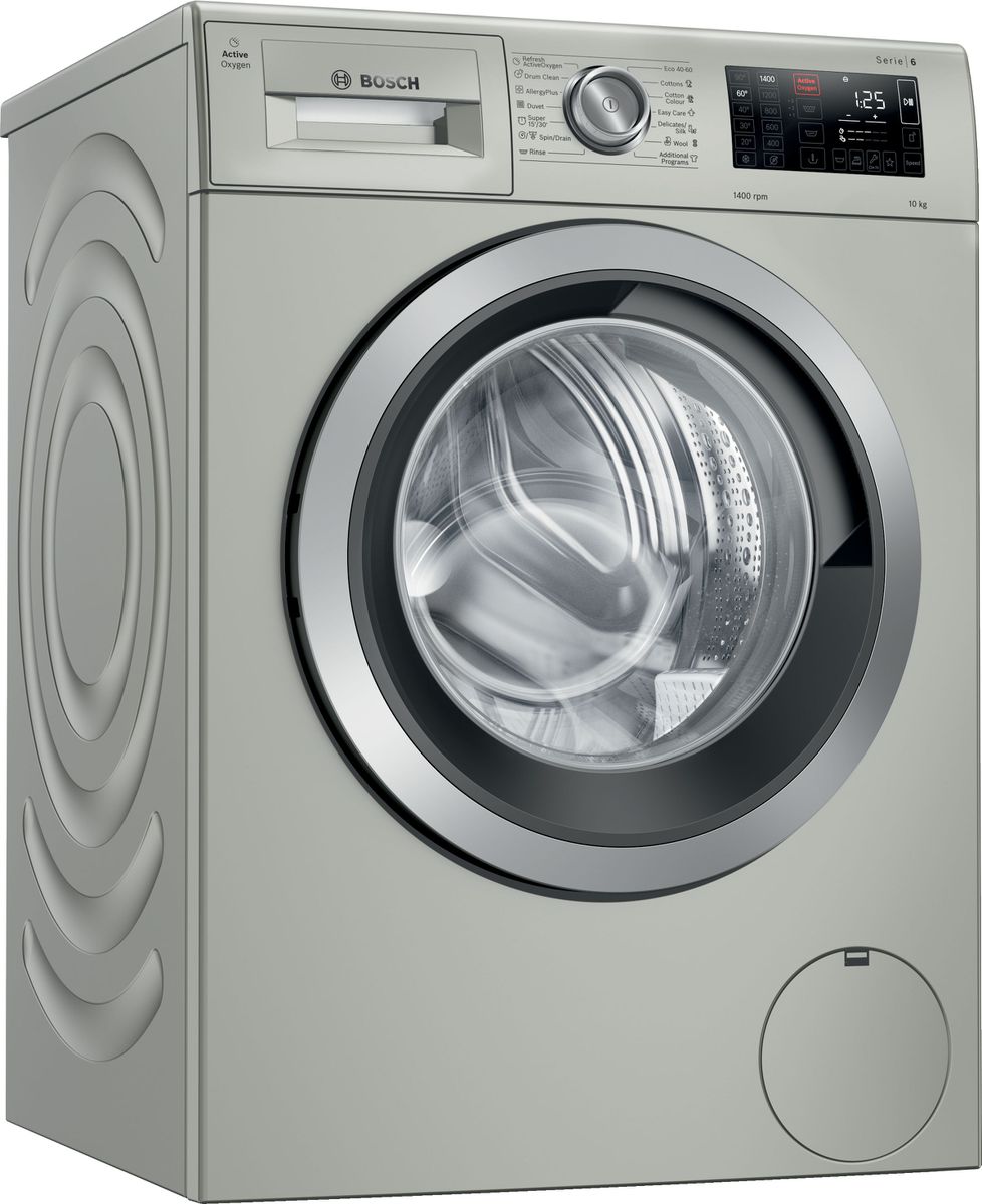 Bosch 10kg 1400rpm Washing Machine Series 6 Home connect Silver