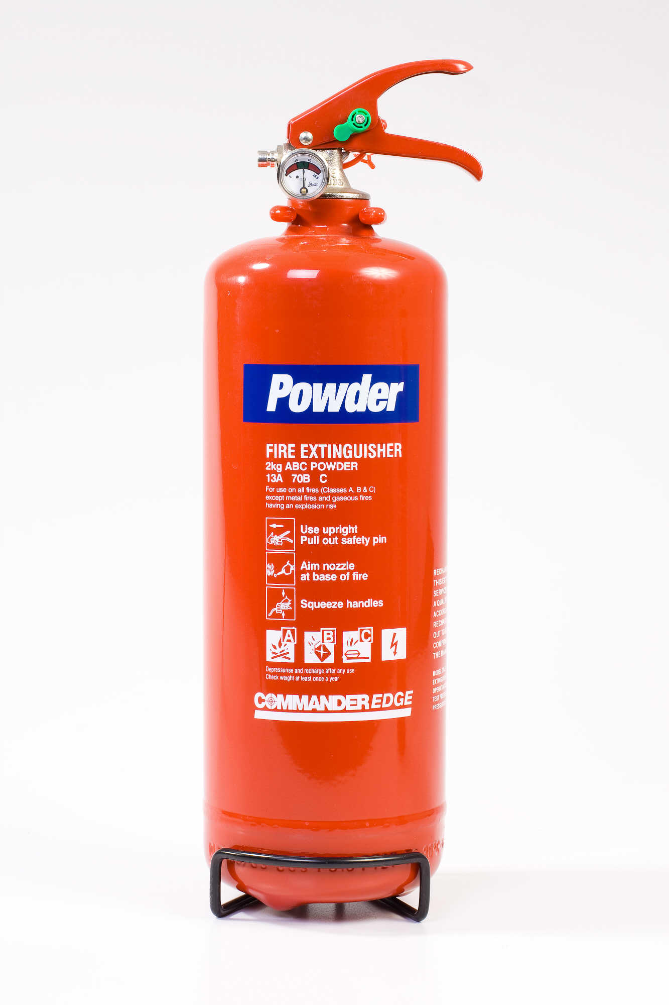 CommanderEDGE 2kg ABC Dry Powder Fire Extinguisher CheckFire Group