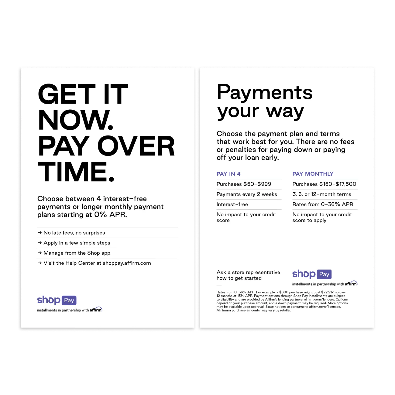 Shop Pay Installments marketing kit Shopify US Hardware Store