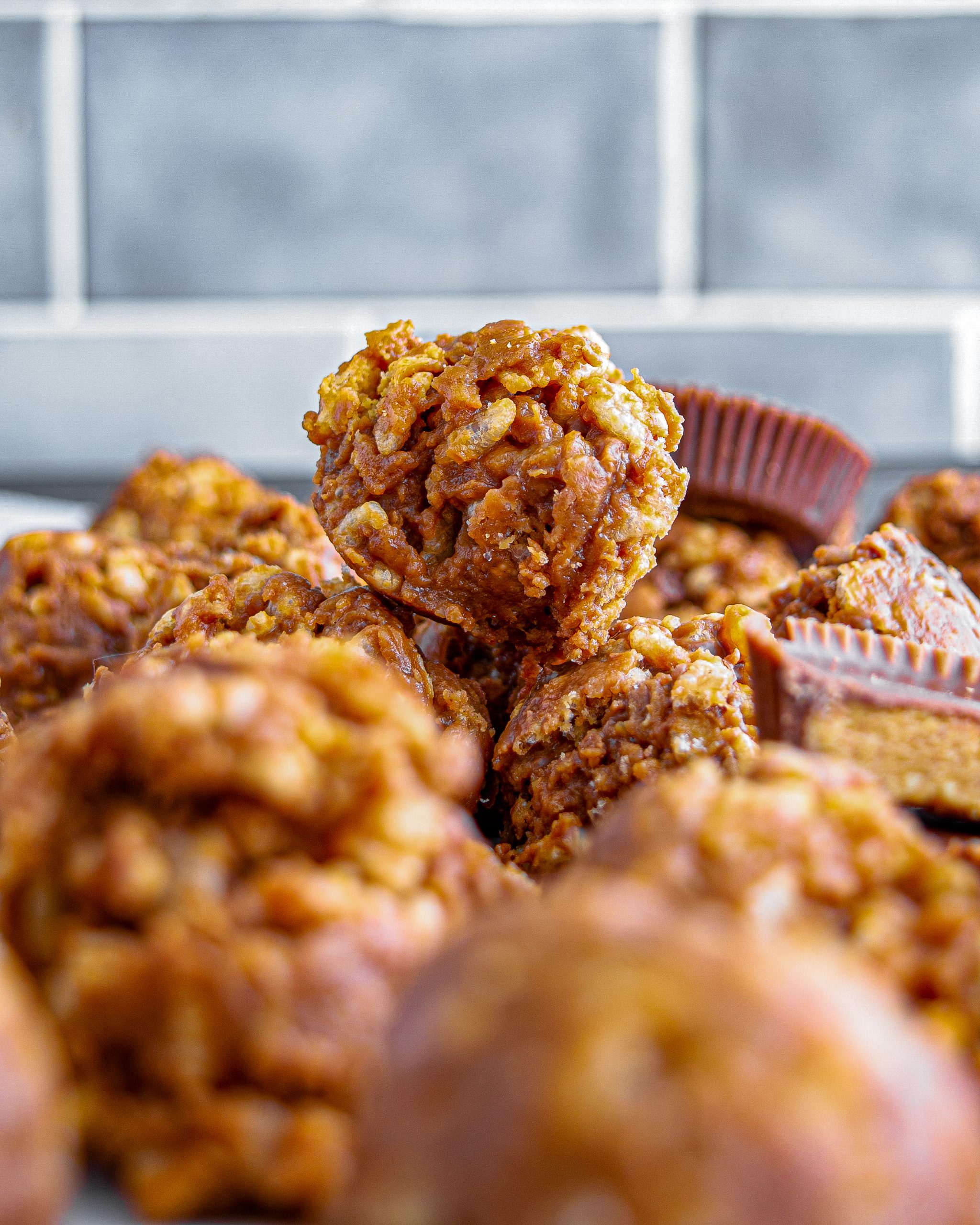 No Bake Reese’s Krispy Cookies CheekyKitchen