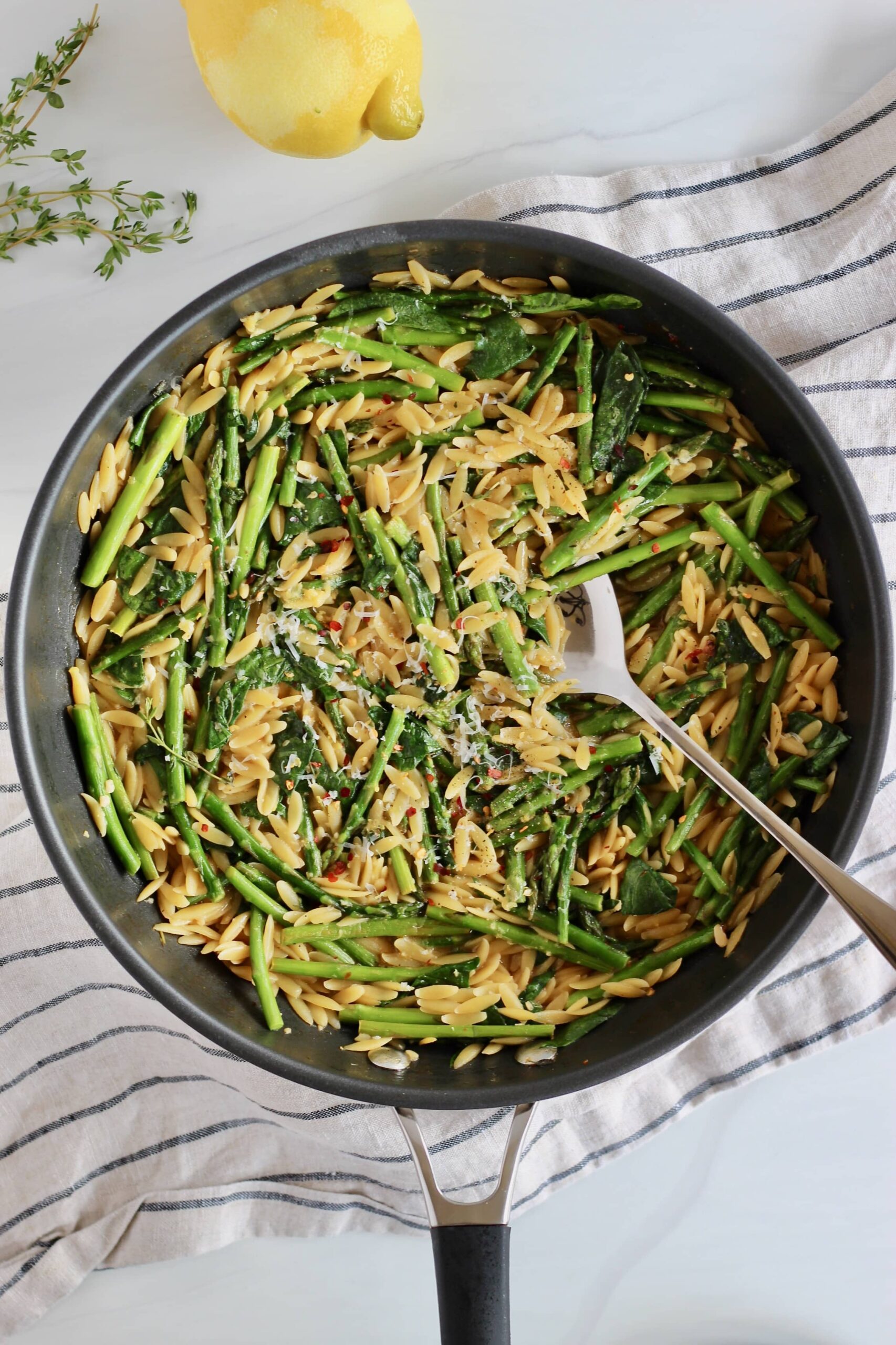 Lemon Orzo with Asparagus Cheerful Choices