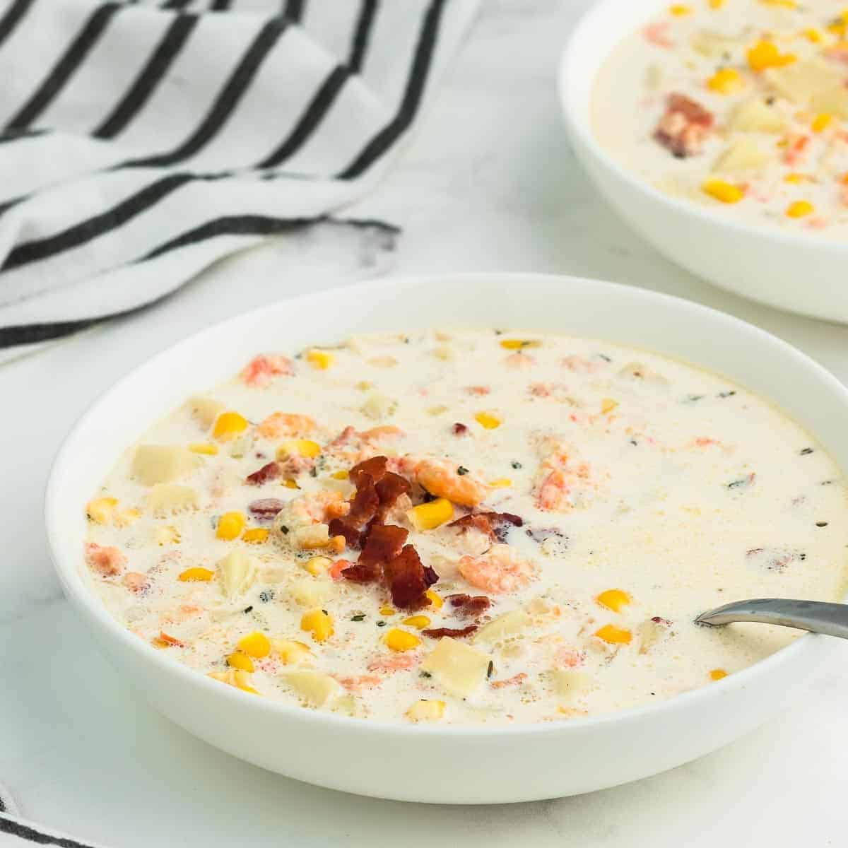 Easy Corn And Shrimp Chowder Recipe Cheerful Cook