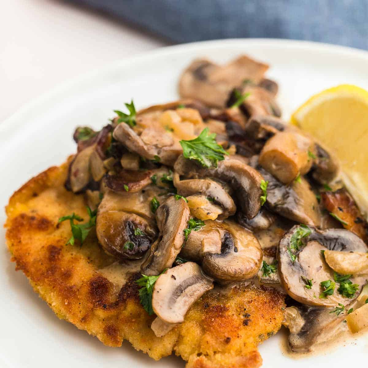 Baked Jaegerschnitzel Recipe | Deporecipe.co