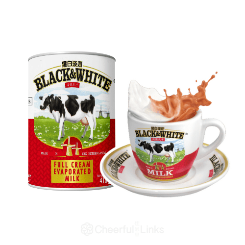 Black and White Evaporated Milk 410g 黑白牌淡奶 410g Cheerful Links