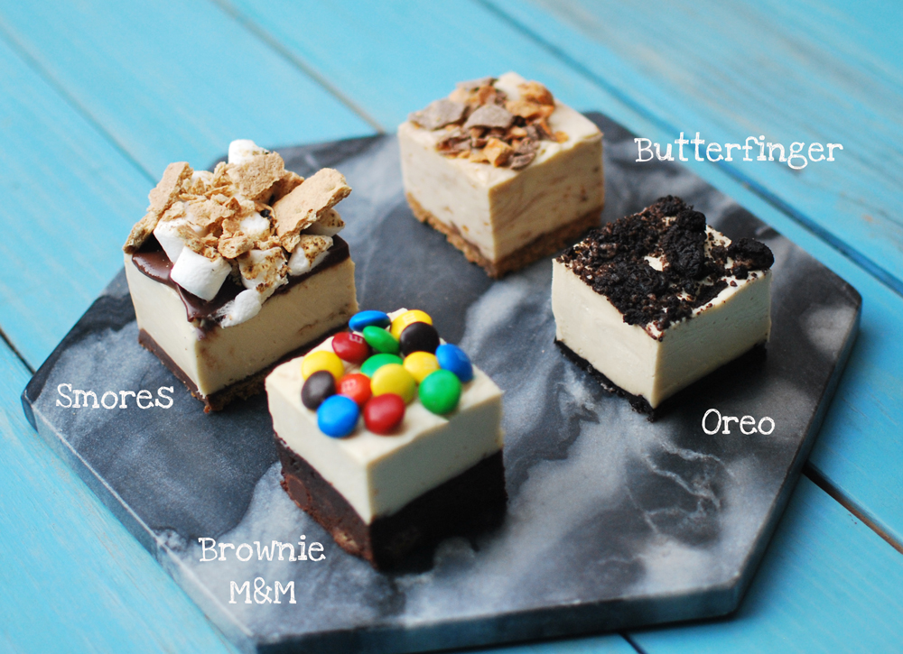 Chocolate Sampler Cheesecake Squared