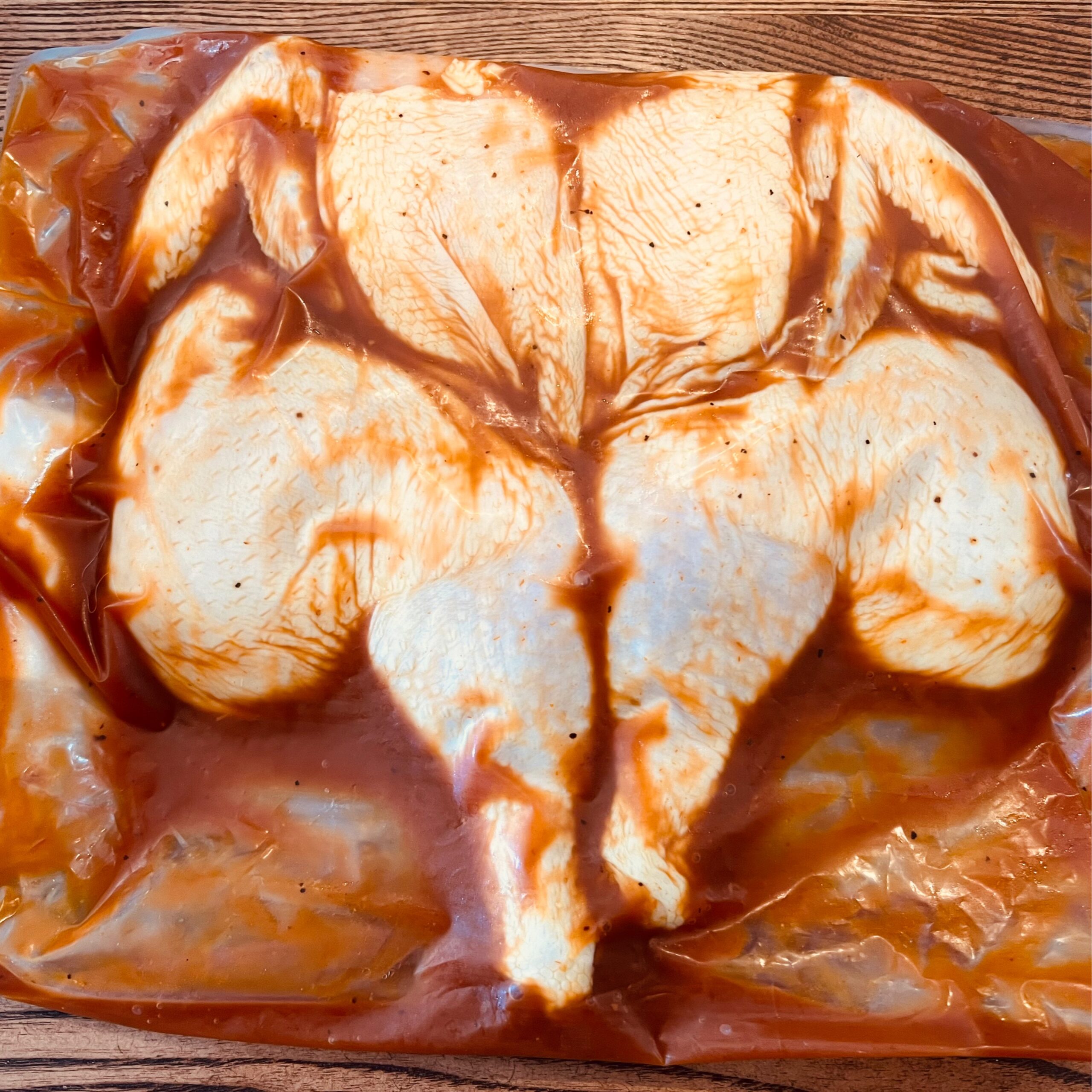 Flattened Whole Chicken Maple BBQ • Cheesy Cow Co.