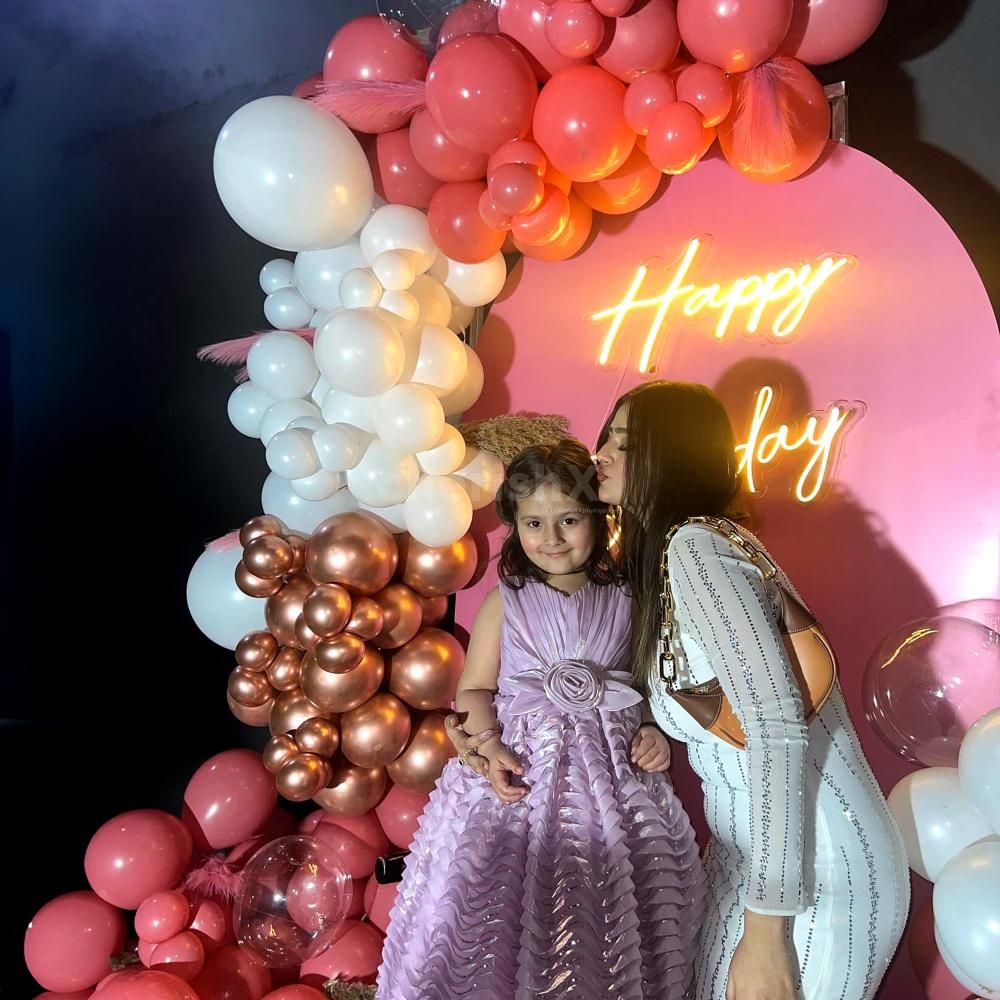 Unveil stunning birthday decor backdrops with bigger HBD neon sign Mumbai