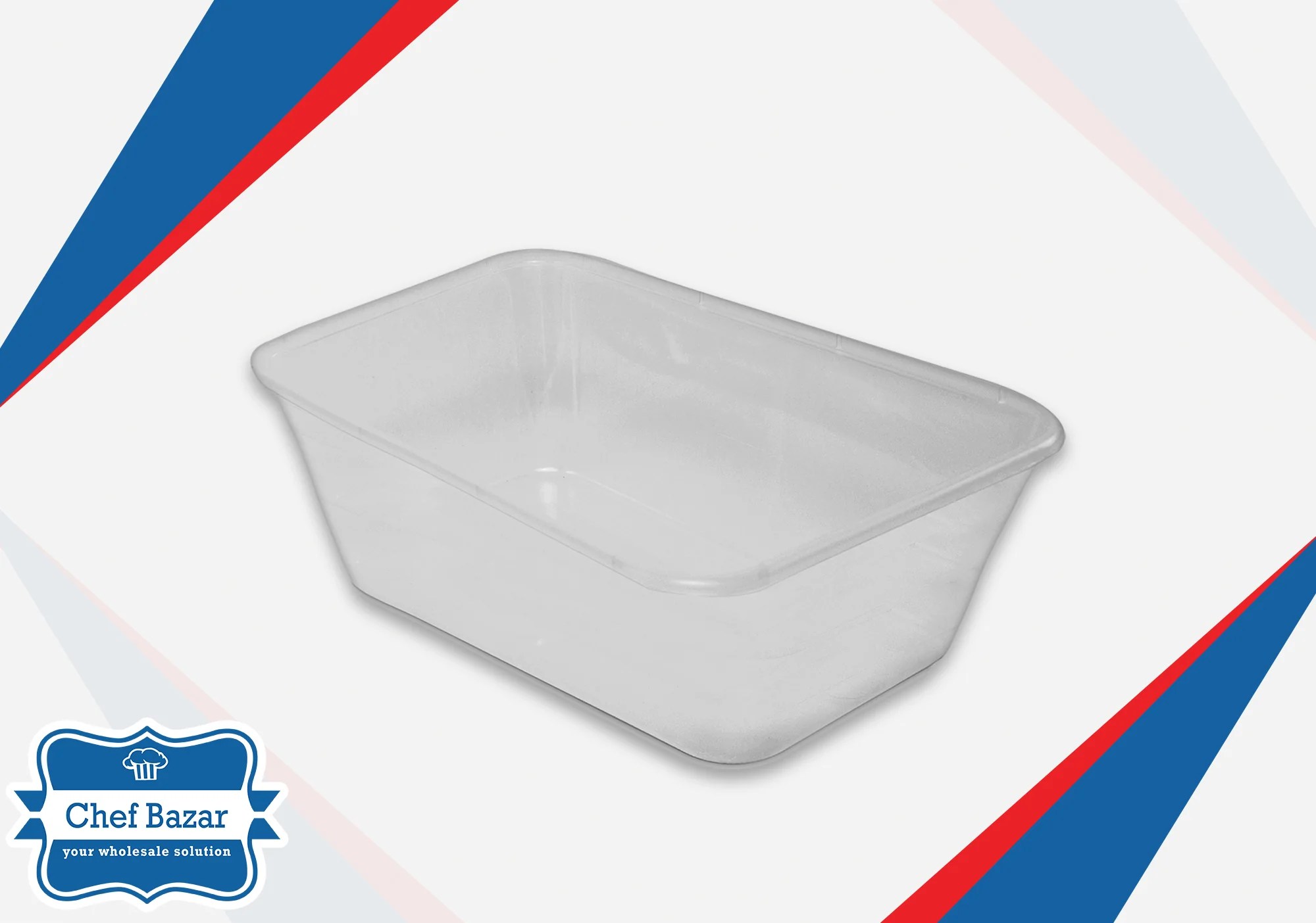 750ML Plastic Container with Lid (Rectangle) chefbazarco