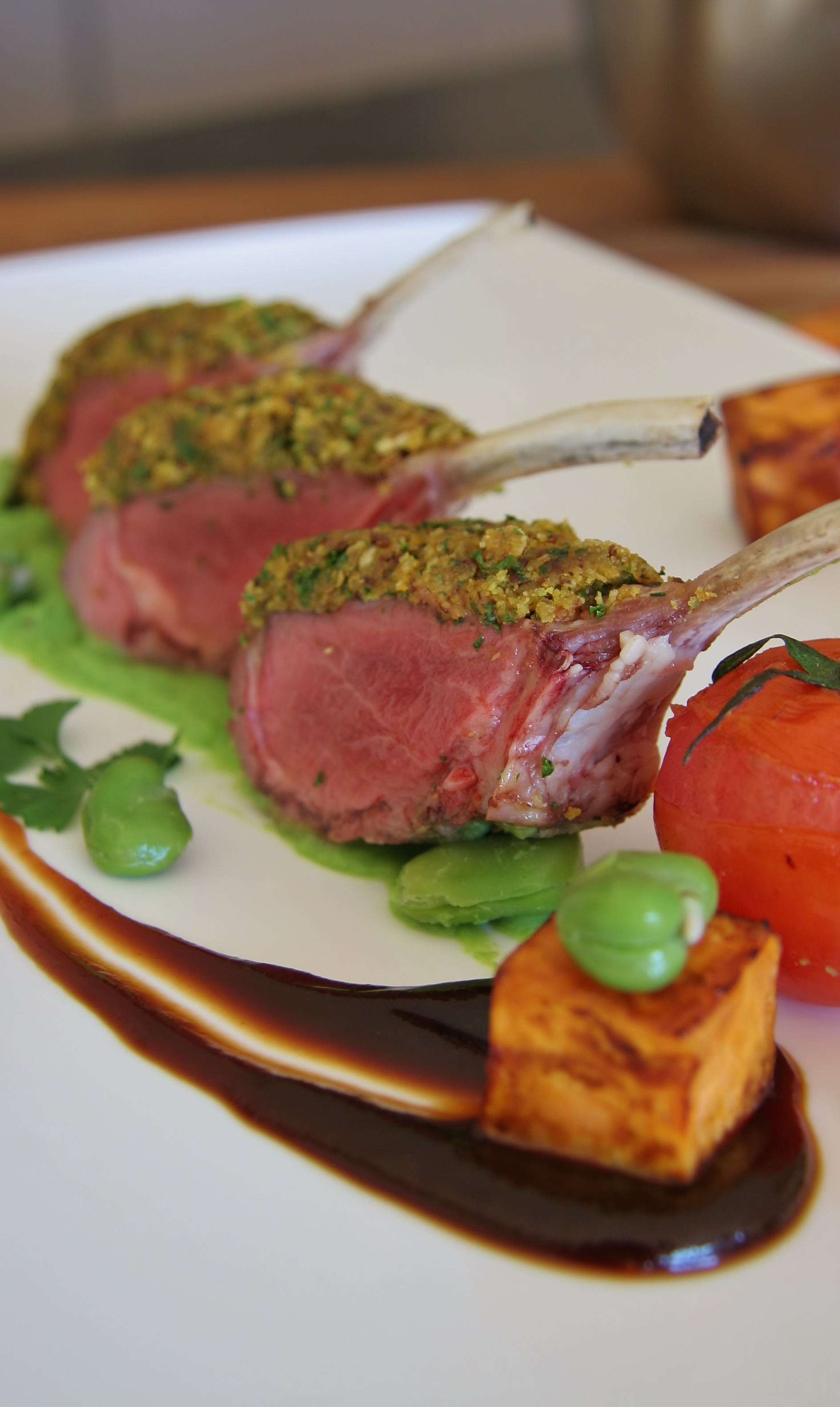 New Zealand Rack of Lamb Dish from Chef Brendan in Queenstown Chef