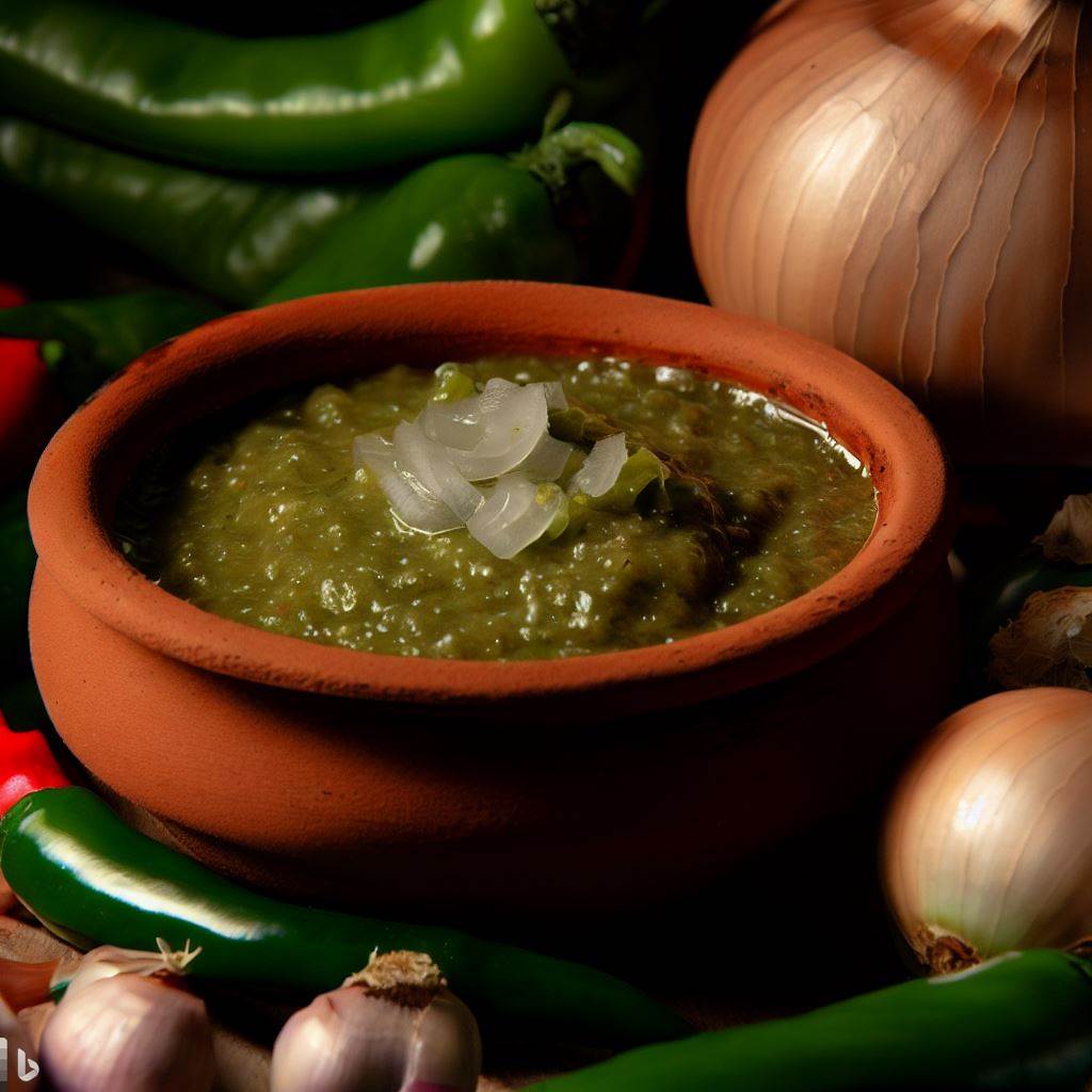 Salsa Picosa de Tomatillo y chile de árbol Chef Cesar Casas