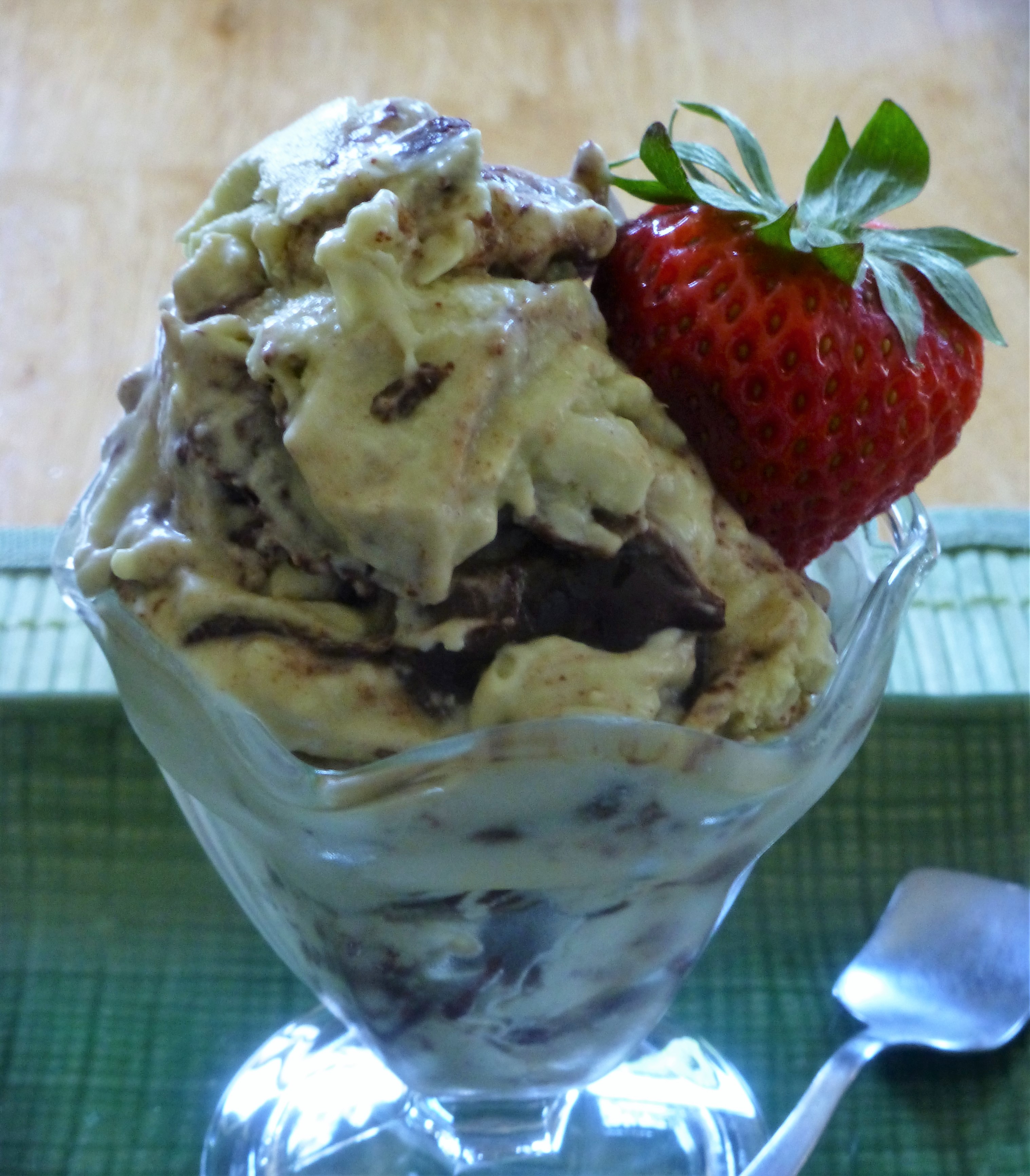 Low GI Mint Chocolate Swirl “Ice Cream” Fit For the Kitchen