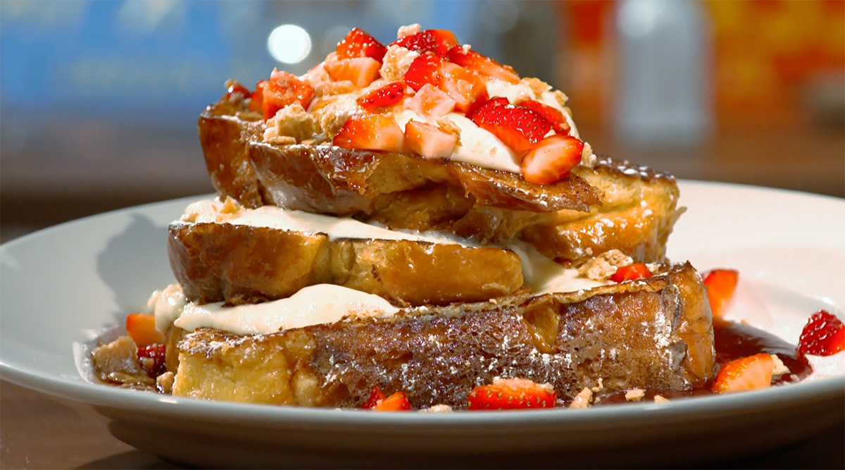 Strawberry Cheesecake French Toast As Seen on Restaurant