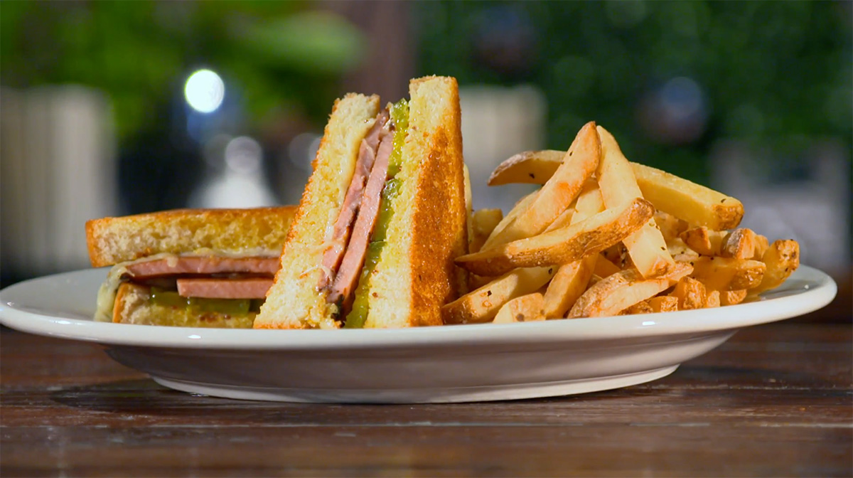 Smokey Bologna Monte Cristo Sandwich As Seen on Restaurant