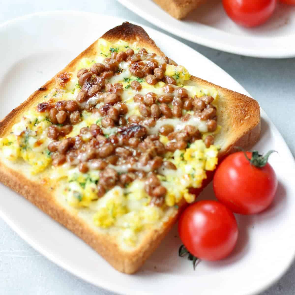 Natto Egg Toast (Vegetarian) Chef JA Cooks