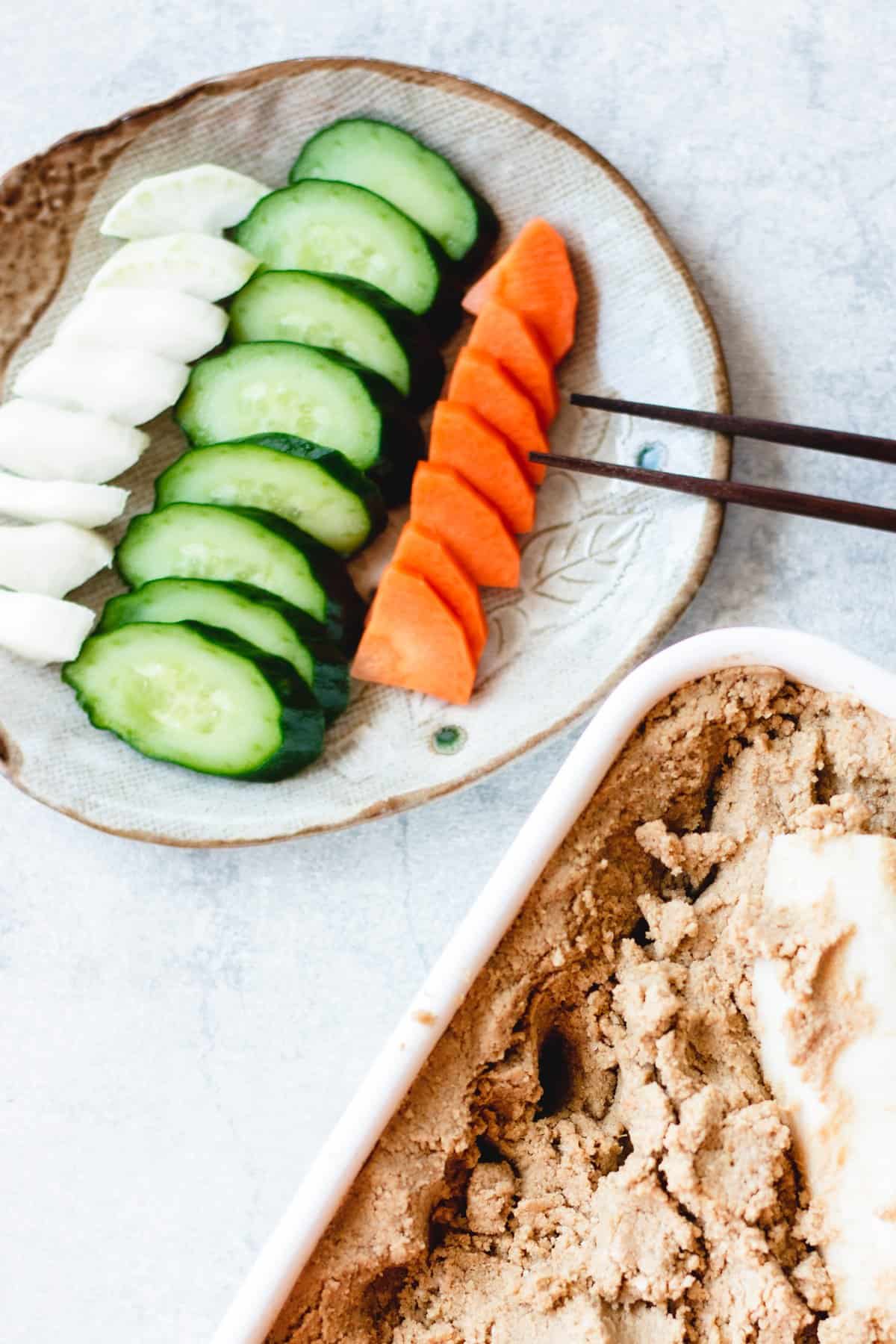 Easy Nukazuke (Japanese Rice Bran Pickles) Chef JA Cooks