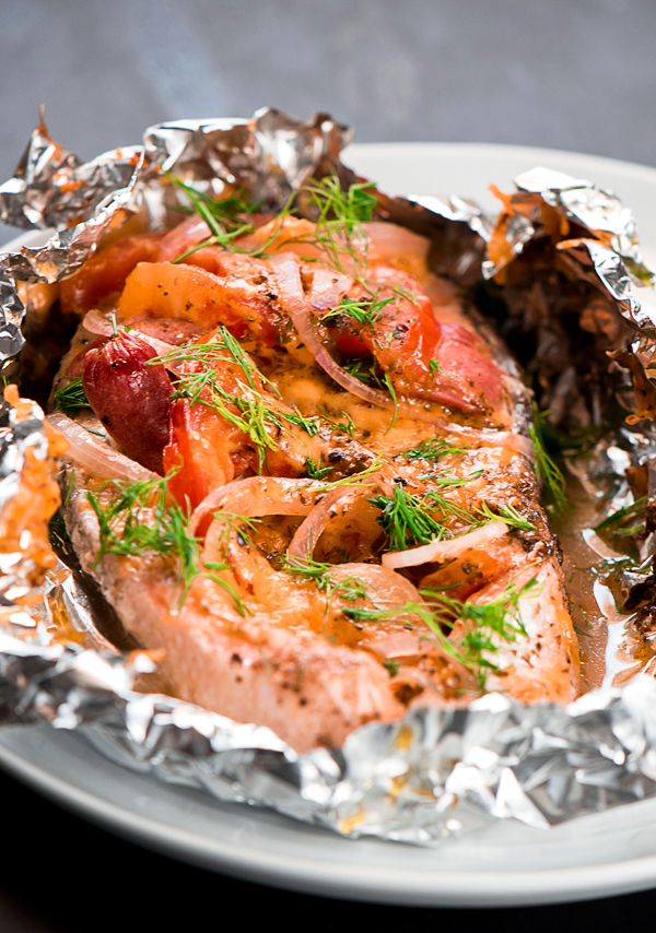 BAKED SALMON RECIPE FOIL WITH CHORIZO AND CHEESE Chefjar