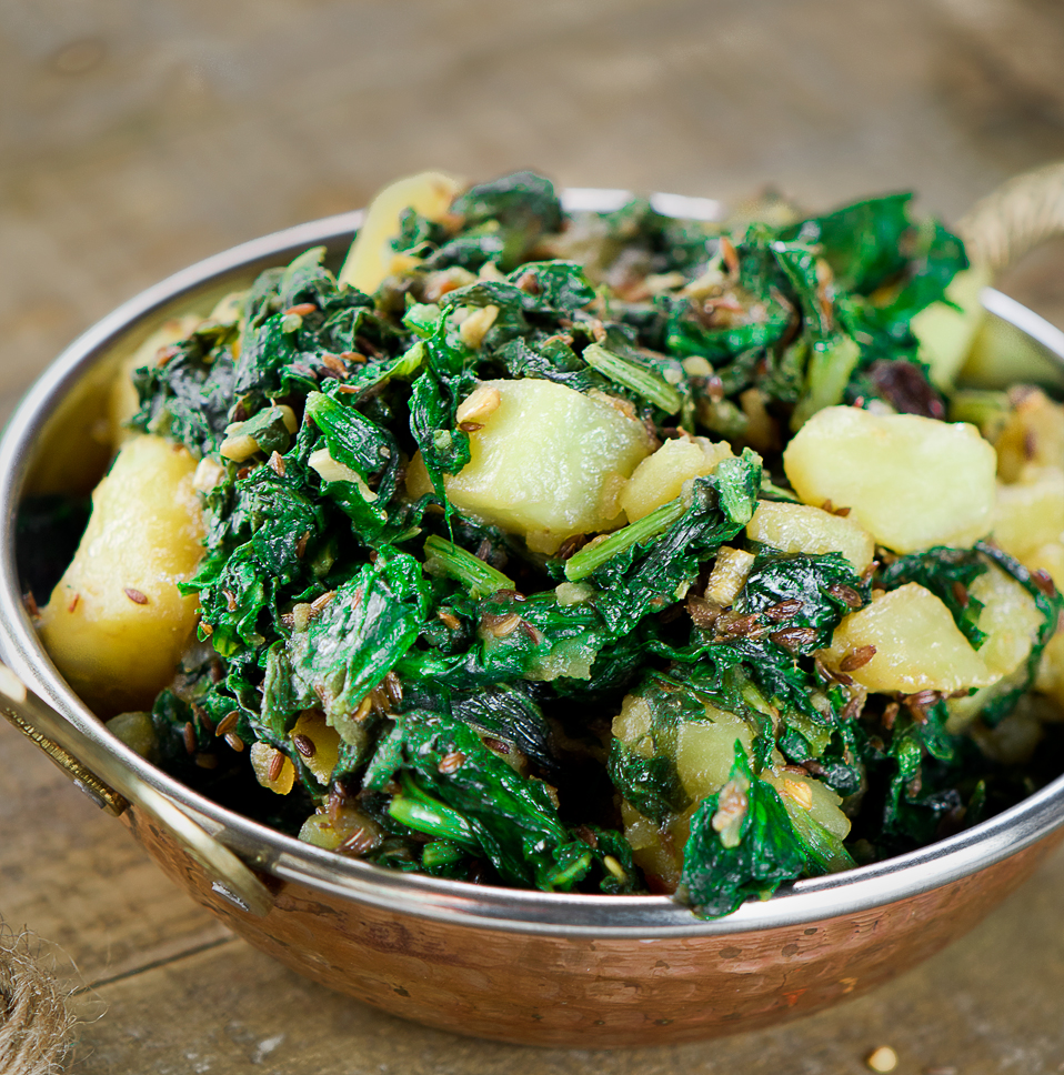 ALOO PALAK ( POTATOES WITH SPINACH) Chefjar