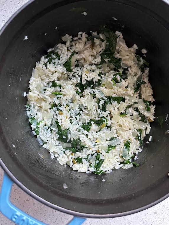 Spinach Feta Rice Chef Jen
