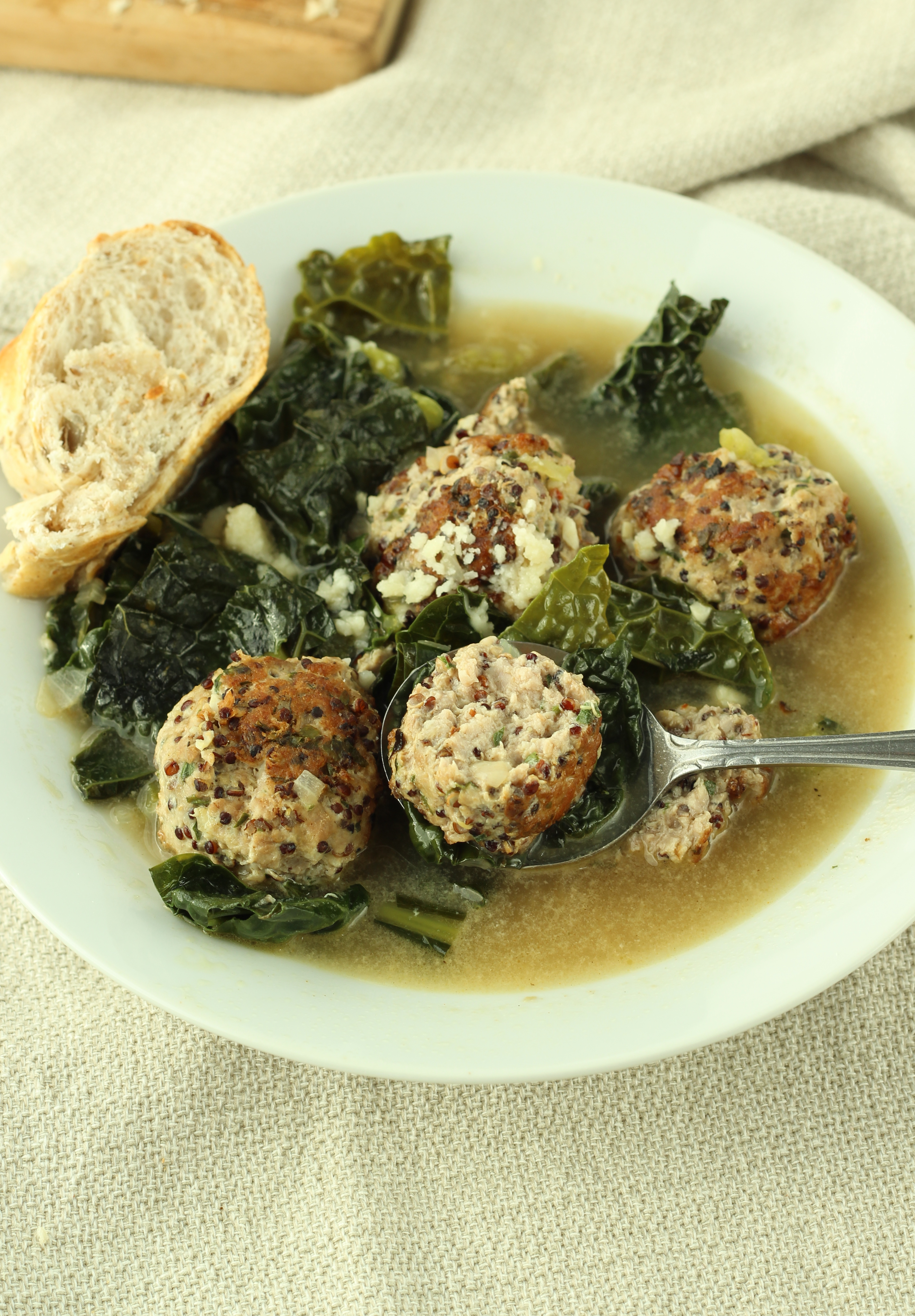 Turkey Meatball and Kale Soup Chef Lindsey Farr