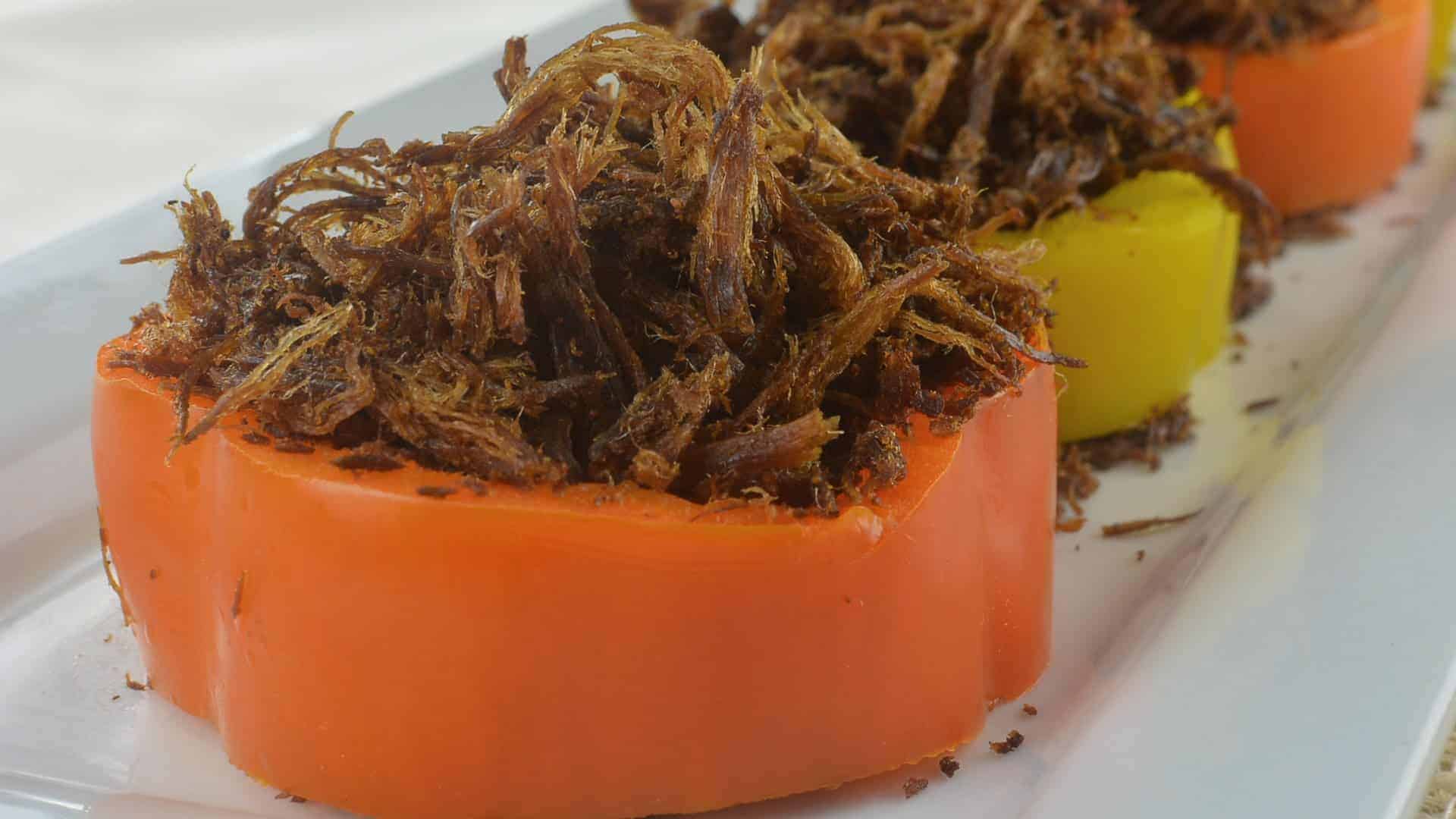 Dambu Nama Nigerian dried Beef floss Chef Lola's Kitchen