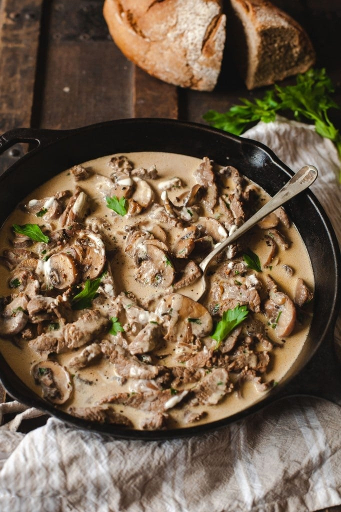 Steak, Mushrooms & Crème Fraîche Chef Marco J Morana