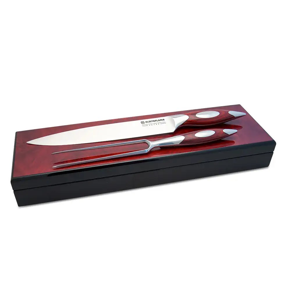 Carving Set with Wooden Box Chef Publishing