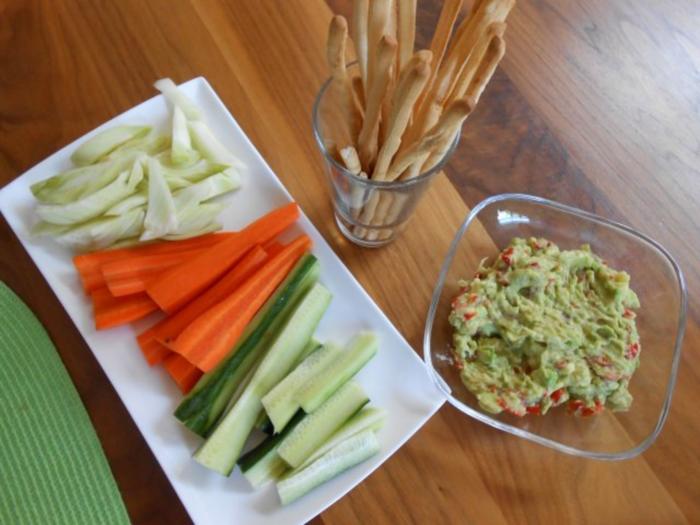 Guacamole Vegetable Platter Chef Reader