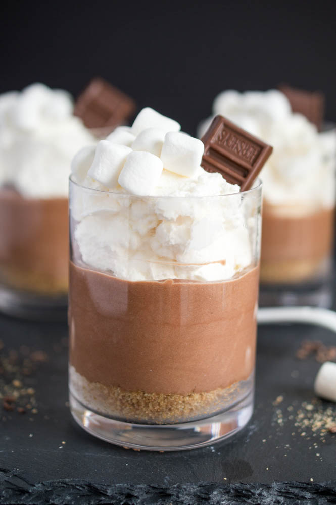 S'mores Mousse with Marshmallow Whipped Cream
