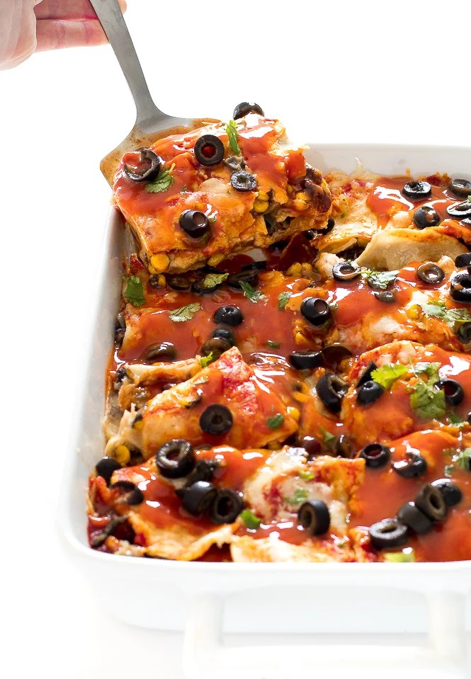 Easy Vegetarian Enchilada Casserole Chef Savvy