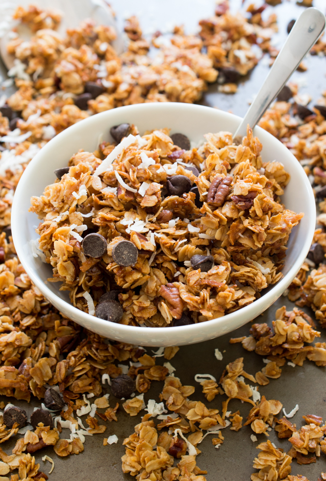 Coconut Pecan Chocolate Chip Granola