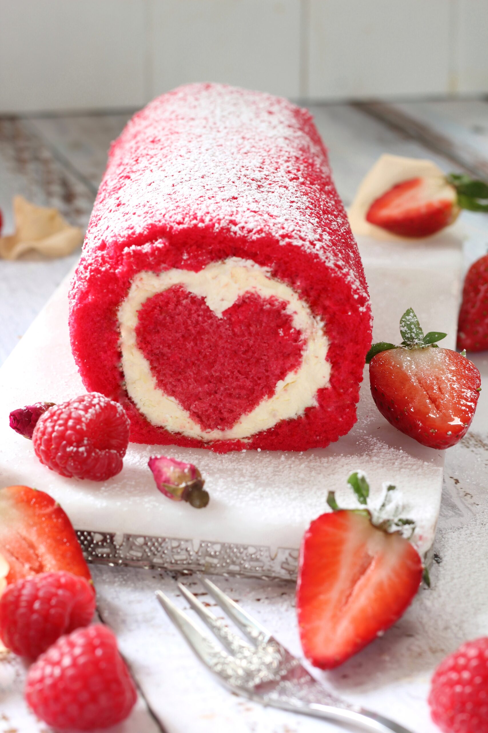 Love Heart Swiss Roll Chef Shane Smith