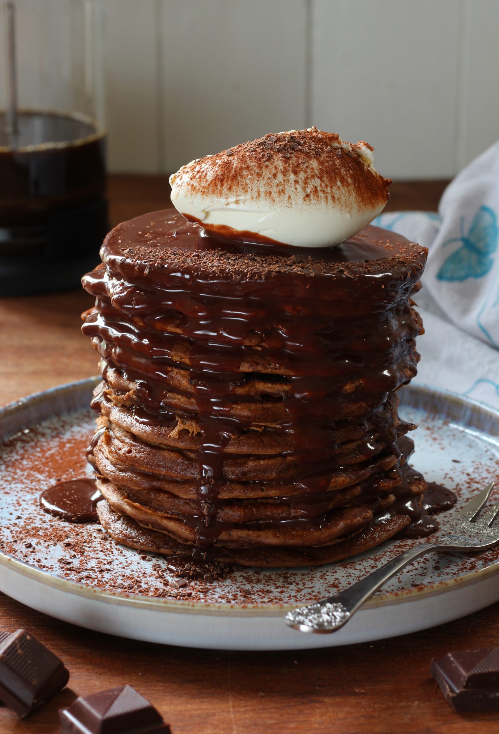 Tiramisu pancake stack Chef Shane Smith