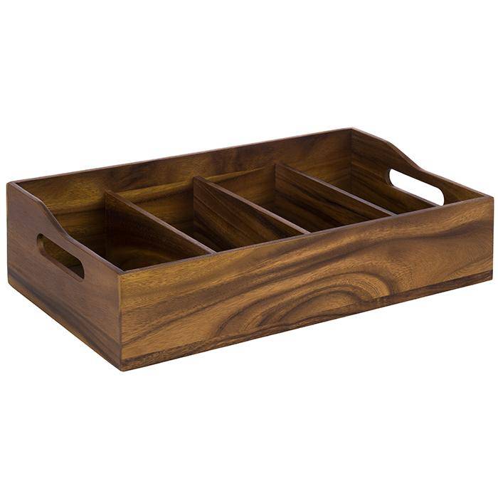 Acacia Wood Cutlery Tray 28 x 51 cm Chefs Tableware