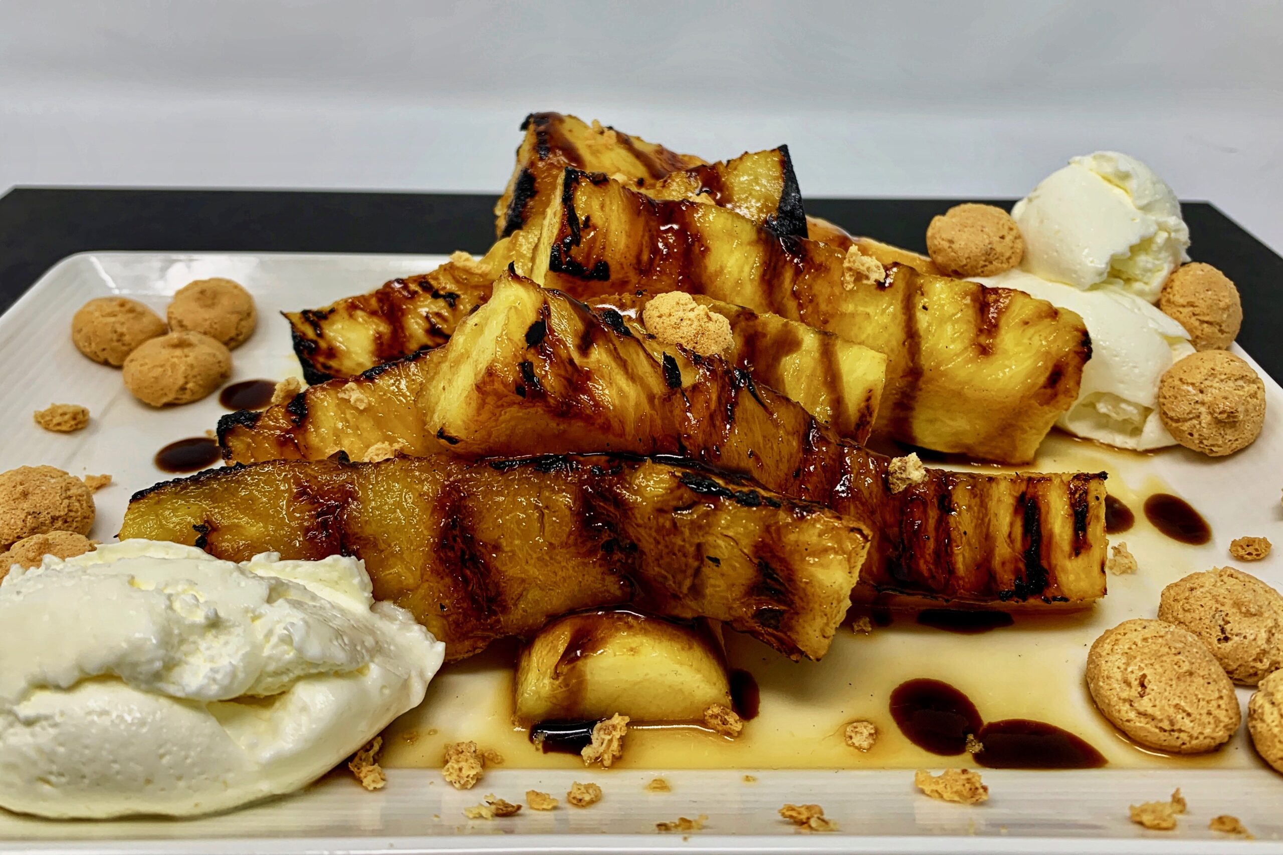Grilled Pineapple with Balsamic Glaze Chef Veera