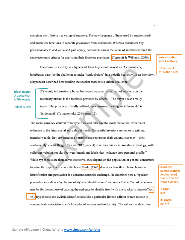 APA sample paper with formatting tips Chegg Writing