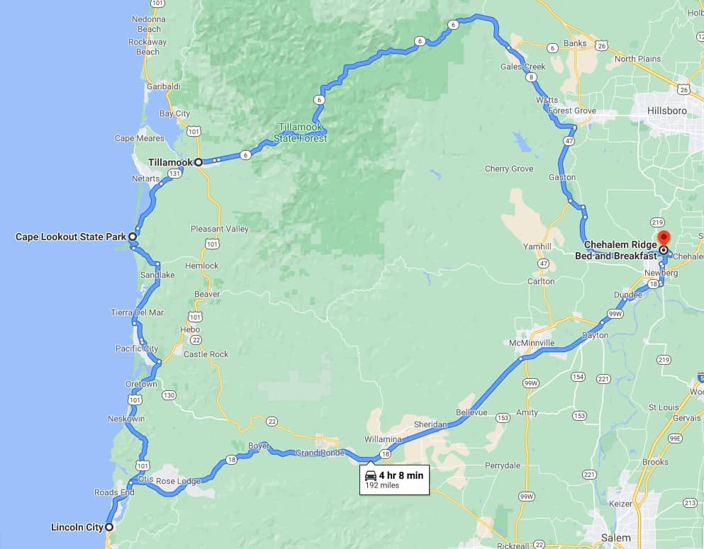 3 Oregon Coast Daytrips from the Willamette Valley Chehalem Ridge Bed