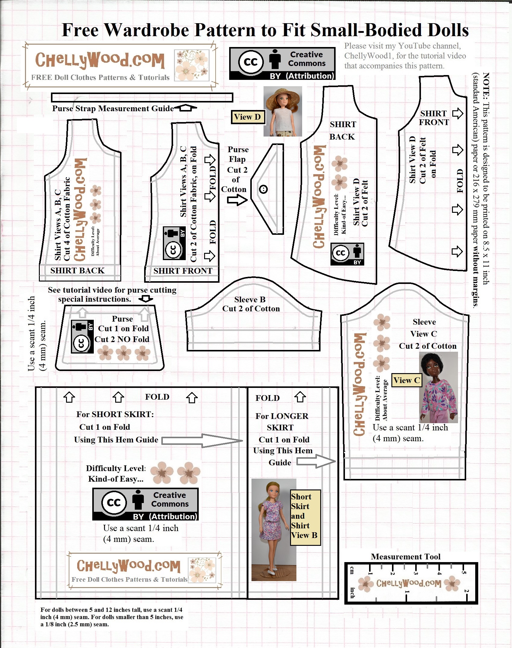Free Printable Doll Clothes Patterns - Customize and Print